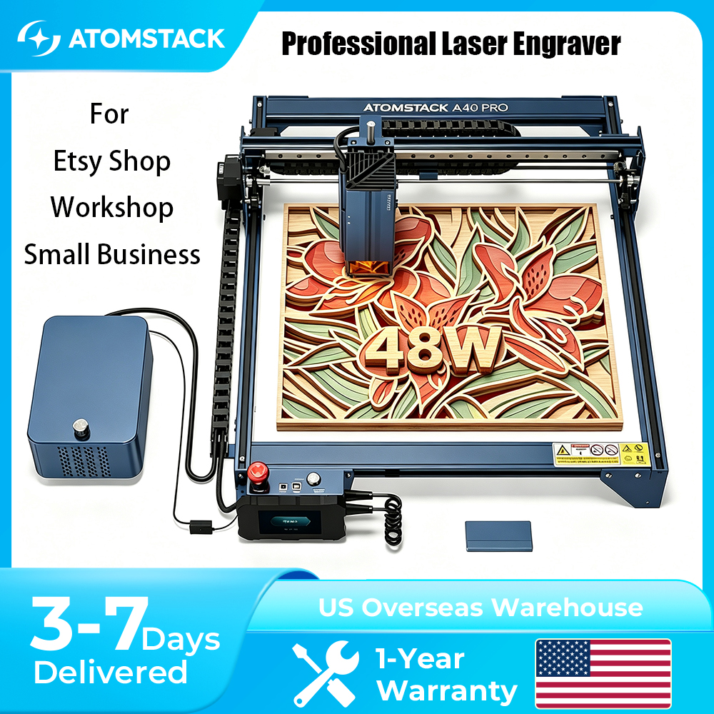 Woodworking Logo - ATOMSTACK A40 Pro V2 40W Laser