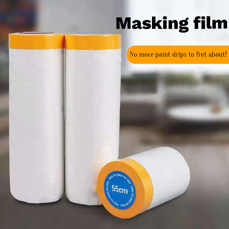 Woodworking Mask - Protective Pre-Taped Masking Film, Dust-Proof Paint