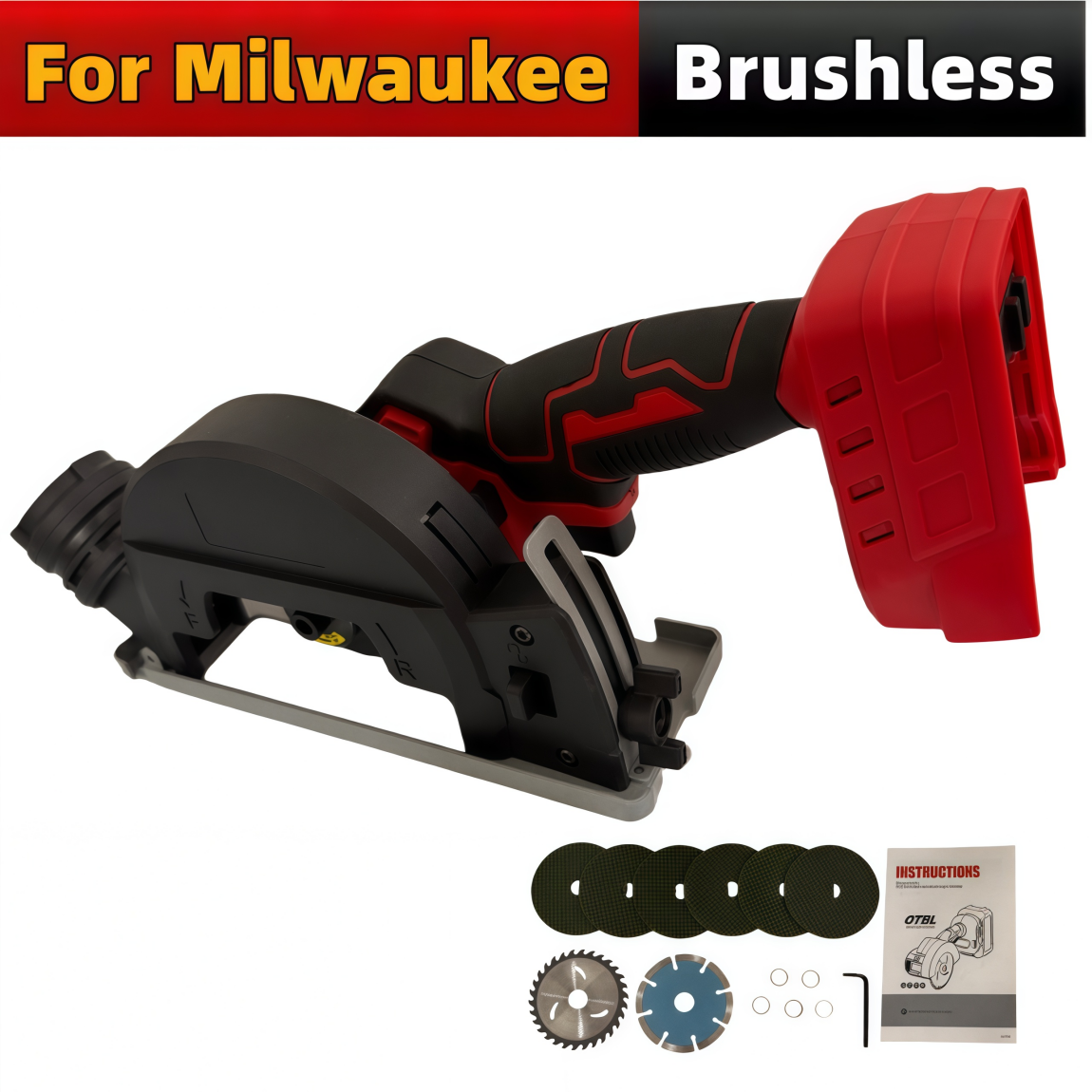 Woodworking Ai - For Milwaukee M18 Battery 4-Inch Cordless
