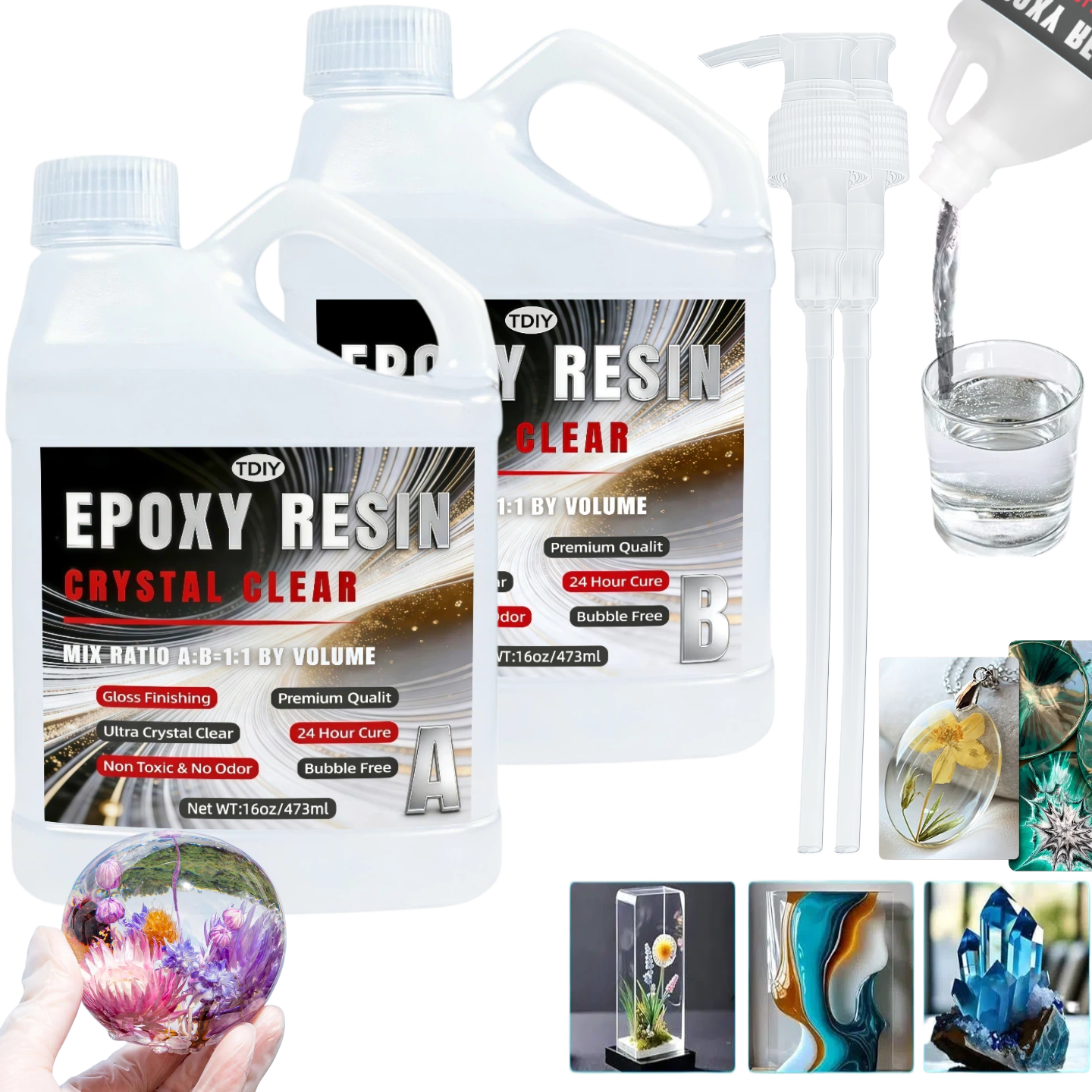 Woodworking Epoxy - 1:1 Crystal Clear Epoxy Resin Kit