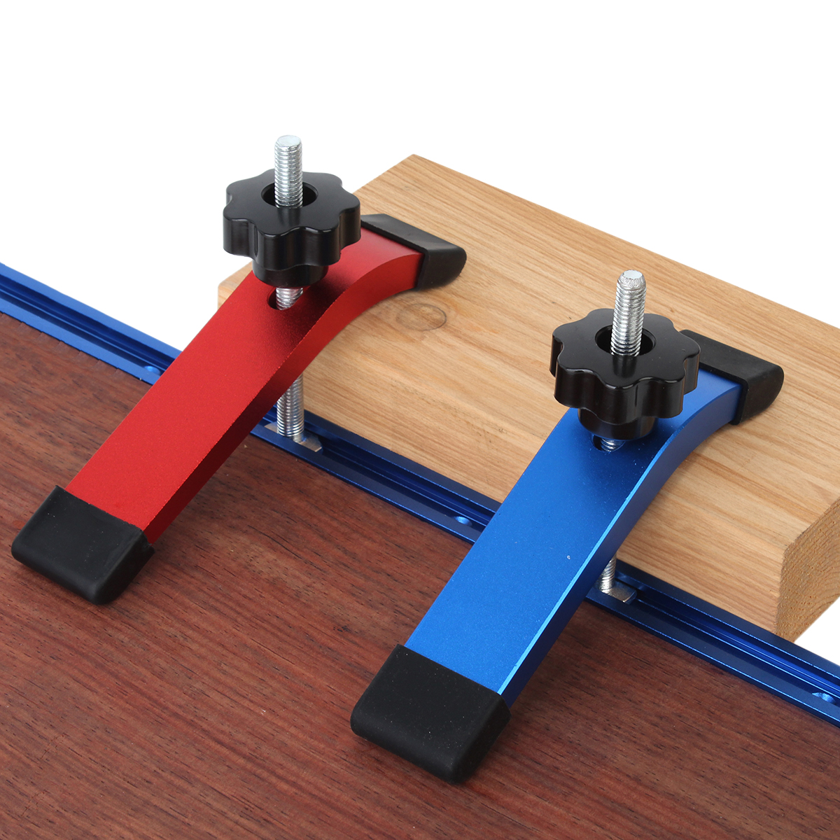Woodworking Vise - Quick Acting T-Track Hold Down Clamp