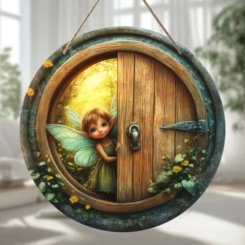 2D Charming Fairy Door Circula - Woodworking Logo review and price
