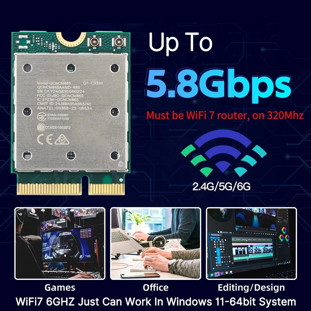WiFi 7 QCNCM865 M.2 Wireless N - Woodworking Network review and price