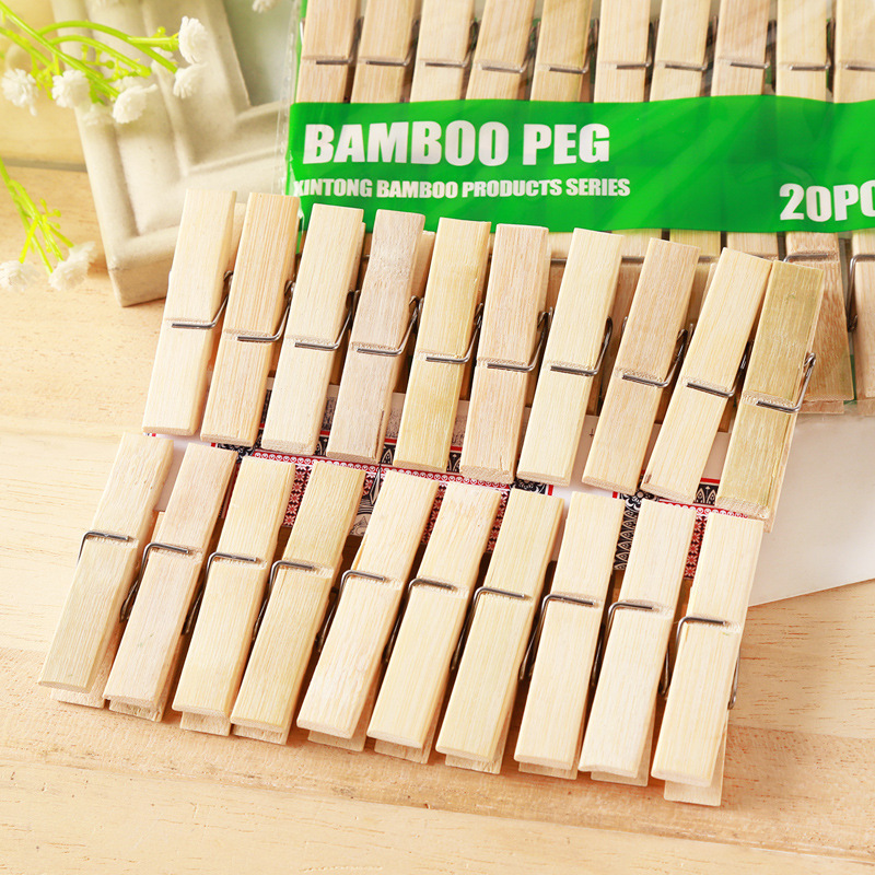 20Pcs Natural Bamboo Clothes P - Woodworking Z Clips review and price