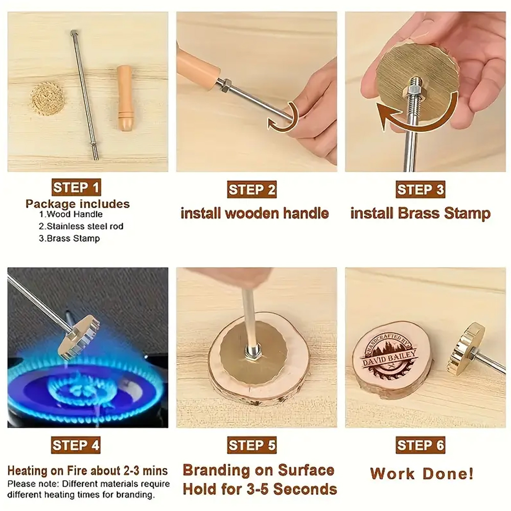 Customize Branding Iron Person - Woodworking Logo review and price