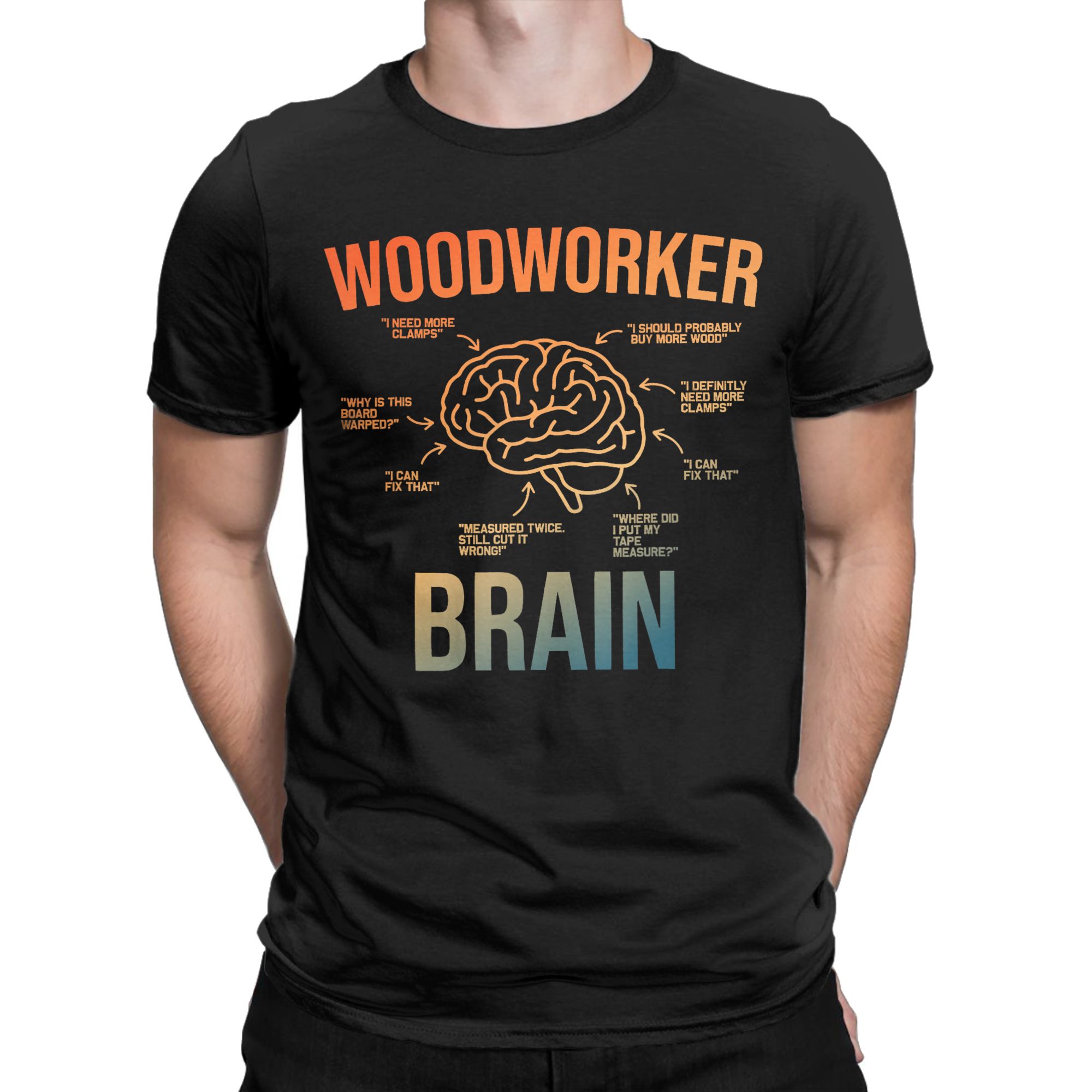 Men T-Shirt Woodworker Brain F - Woodworking Gift Ideas review and price