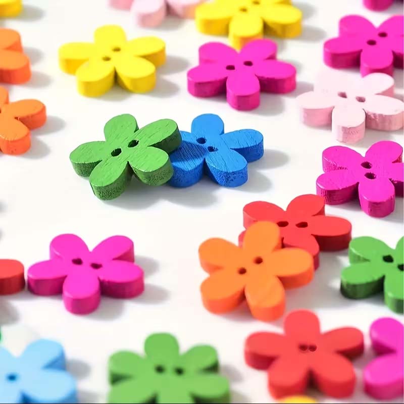 50/100PCS Flower wooden button - Woodworking Z Clips review and price