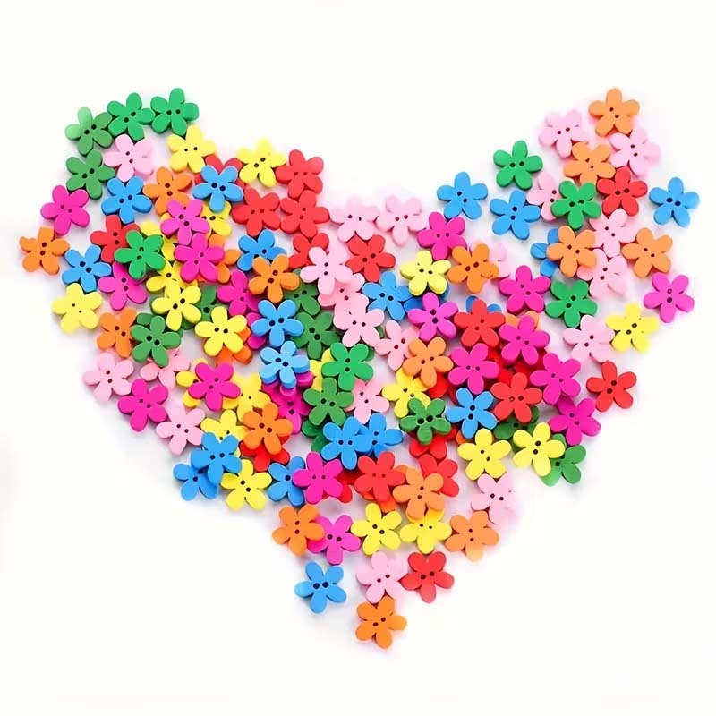 50/100PCS Flower wooden button - Woodworking Z Clips review and price